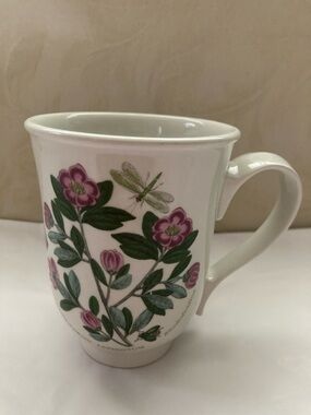 Portmeirion 25th Anniversary Botanic Gardens Mug Cup Pink Flowers/Green leaves
